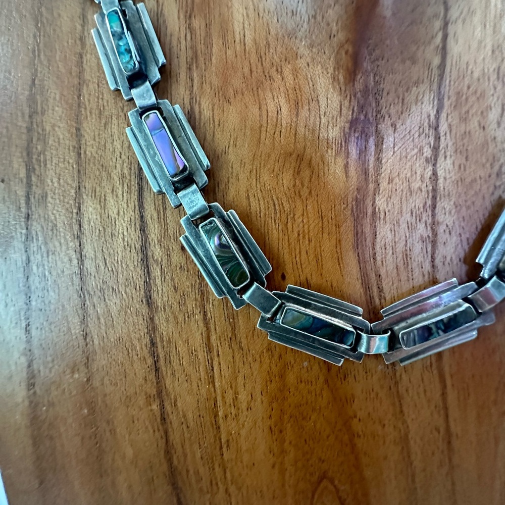 Taxco Sterling sliver abalone necklaces - Picture 7 of 9